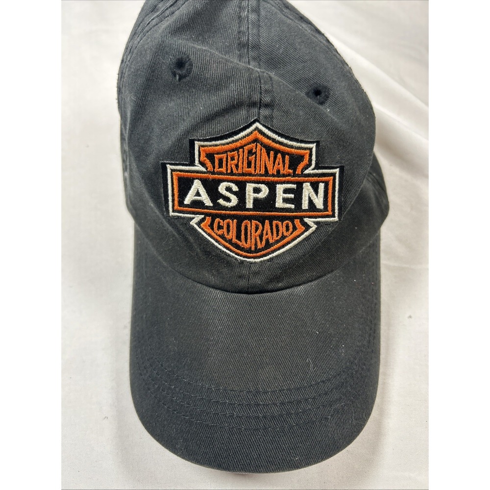 Aspen Colorado Hardly Davidson Skater Biker Workwear Hat Distressed 🔥